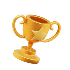Golden trophy 3D Icon