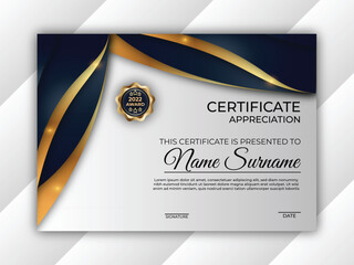 Professional certificate design template vector 