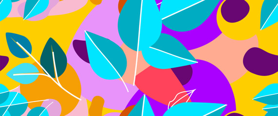 Bold Pattern Tropical Leaf Jungle Modern Motif