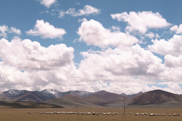 clouds over the mountains