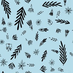 seamless pattern with leaves