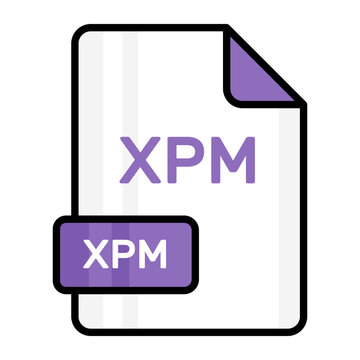 An amazing vector icon of XPM file, editable design