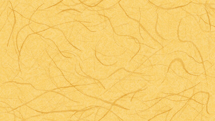 太い繊維の入った和紙風の背景・テクスチャー素材　8K UHDサイズ　明るい黄色B