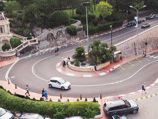 モナコ　f1レースのヘアピンカーブ