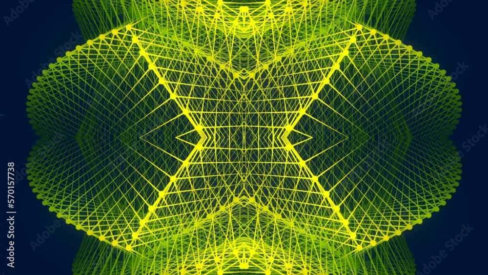 Fototapete architectural elegant symmetrical shape in motion. 3d rendering loop animation