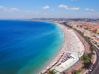 フランス　ニースの海とビーチ