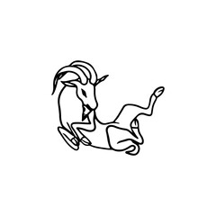 vector illustration of a goat