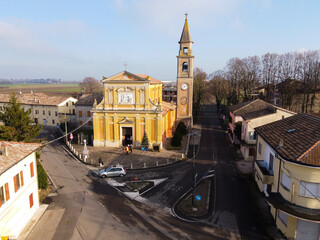 Fototapeta premium Church of Lentigione, Province of Parma, Italy