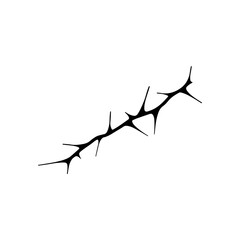 Fototapeta premium vector illustration of barbed wire