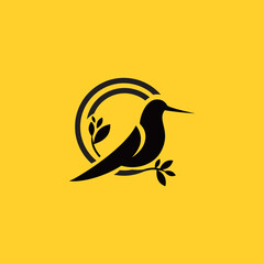 bird on a branch logo design