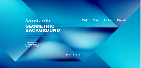 Dynamic triangle design with fluid gradient colors abstract background