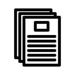 documents icon or logo isolated sign symbol vector illustration - high quality black style vector icons