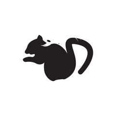 Squirrel with Bird Eagle or Swan Logo Combination.