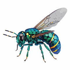 Watercolor Cuckoo Wasp Vector Design