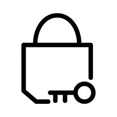 lock icon or logo isolated sign symbol vector illustration - high quality black style vector icons