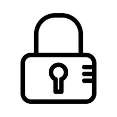 lock icon or logo isolated sign symbol vector illustration - high quality black style vector icons