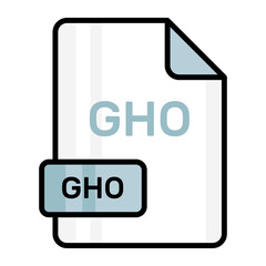 An amazing vector icon of GHO file, editable design