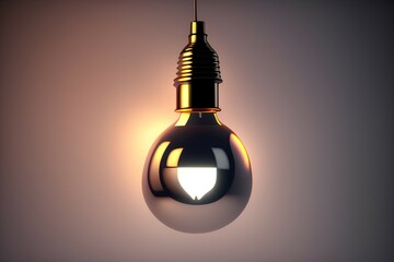 light bulb on wall - Generate AI