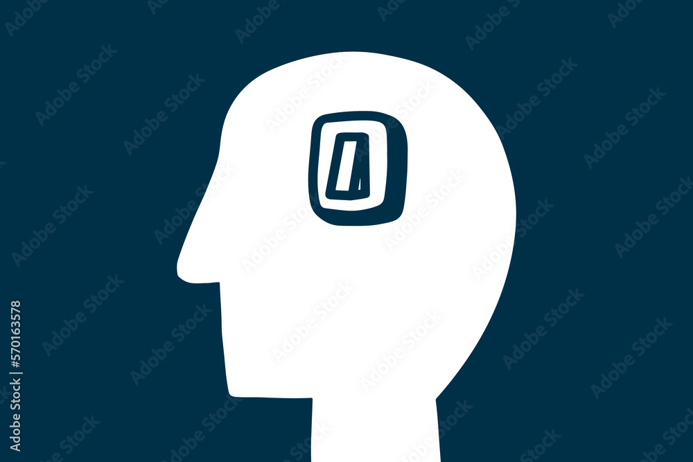 Poster head with switch brain isolated