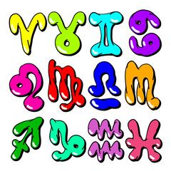 Different signs of the zodiac. Vector (2)