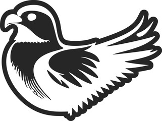 Black and white simple logo with nice eagle
