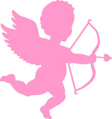 Valentine Baby Cupid Silhouette
