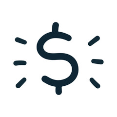 Dollar symbol hand drawn