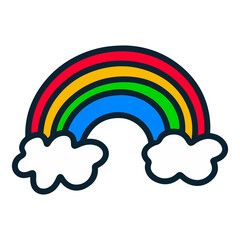 Rainbow among the cloud