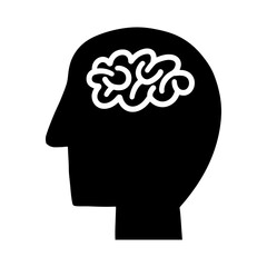 human head with brain