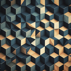 abstract background cubes created by generated ai technology 