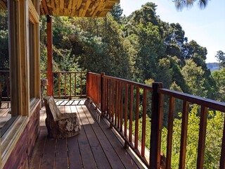 wooden cabin in the forest located in oaxaca, mexico, magic town, travel day