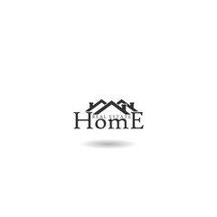 Home real estate icon with shadow