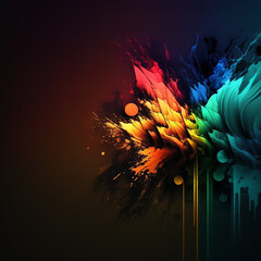 background with beautiful color splash