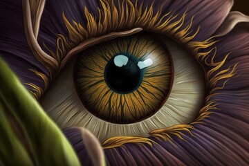 IRIS MACRO BROWN EYE DETAILS. Generative AI