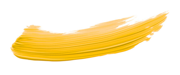 yellow brush isolated on transparent background yellow watercolor,png.