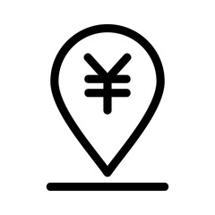 bank location icon or logo isolated sign symbol vector illustration - high quality black style vector icons