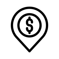 Obraz premium bank location icon or logo isolated sign symbol vector illustration - high quality black style vector icons