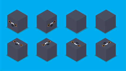 Animal Dice 3D Character Animal Pigeon Cartoon Vector