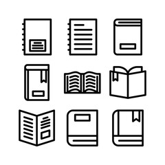 book icon or logo isolated sign symbol vector illustration - high quality black style vector icons