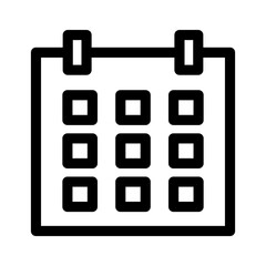 calendar icon or logo isolated sign symbol vector illustration - high quality black style vector icons