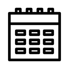 calendar icon or logo isolated sign symbol vector illustration - high quality black style vector icons