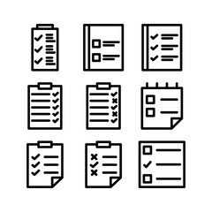 checklist icon or logo isolated sign symbol vector illustration - high quality black style vector icons