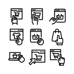 click to buy icon or logo isolated sign symbol vector illustration - high quality black style vector icons