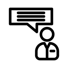 customer testimonial icon or logo isolated sign symbol vector illustration - high quality black style vector icons