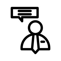 customer testimonial icon or logo isolated sign symbol vector illustration - high quality black style vector icons