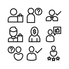 customer icon or logo isolated sign symbol vector illustration - high quality black style vector icons