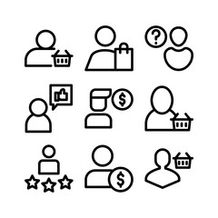 customer icon or logo isolated sign symbol vector illustration - high quality black style vector icons
