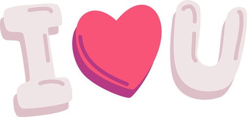 Romantic heart shape illustration for Valentine's Day concept