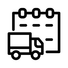 delivery schedule icon or logo isolated sign symbol vector illustration - high quality black style vector icons