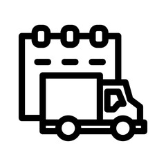 delivery schedule icon or logo isolated sign symbol vector illustration - high quality black style vector icons